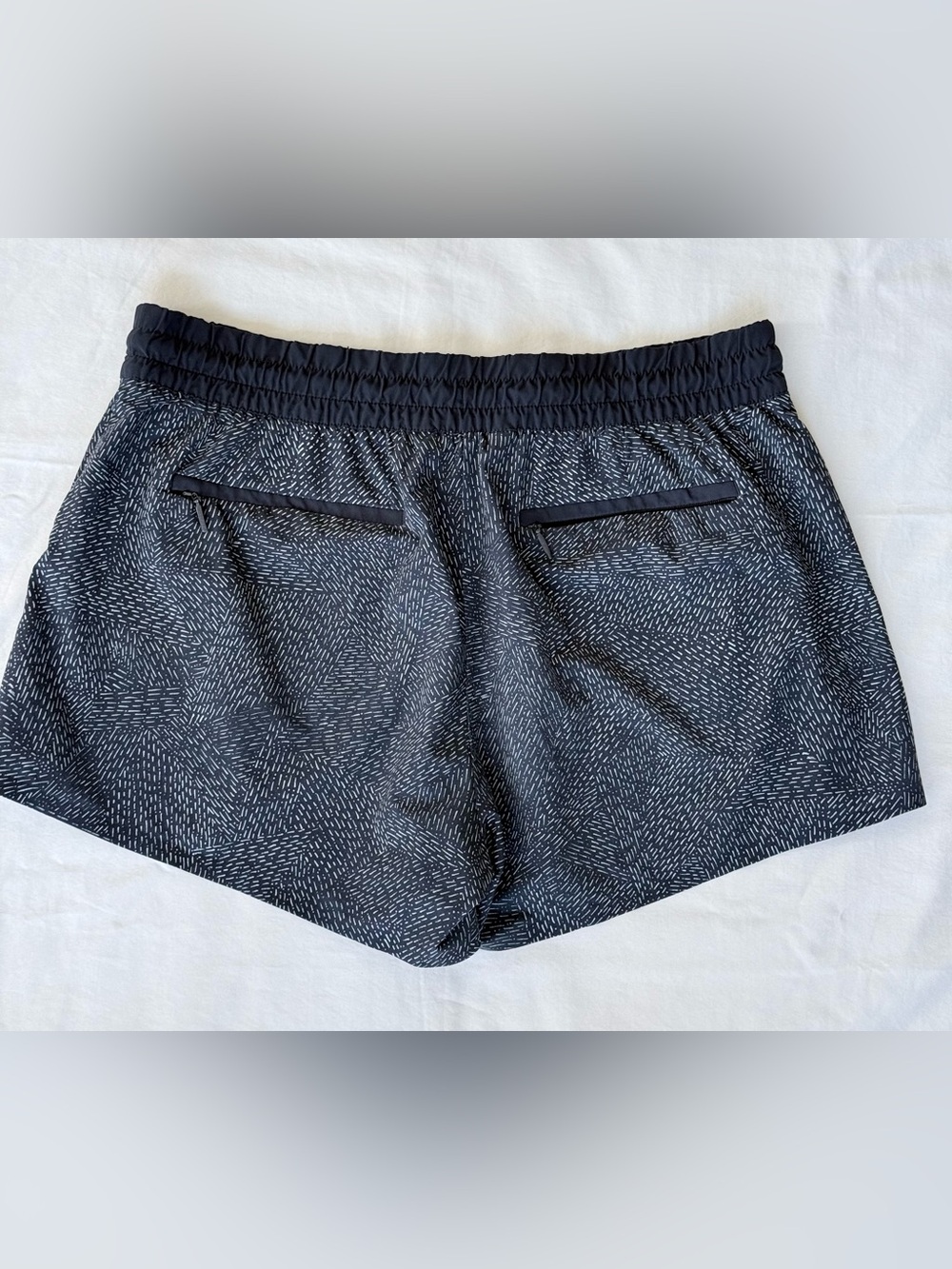 Athleta Navy Elastic Waist Athletic Shorts - Picture 3 of 6
